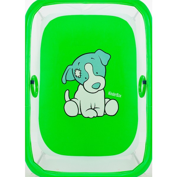 Манеж Qvatro Солнышко-02 мелкая сетка  зеленый (dog) изображение 2