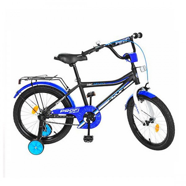 Двухколесный велосипед Profi Top Grade 18 дюймов L18104 для мальчика черный матовый изображение 1