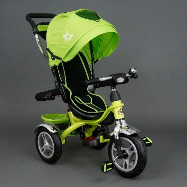 Велосипед салатовый детский трехколесный, Бест Трайк 5388, Best Trike надувные колеса изображение 1