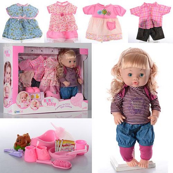 Кукла Baby Toby 30800, 5 платьев Беби Тоби говорит 9 фраз изображение 4