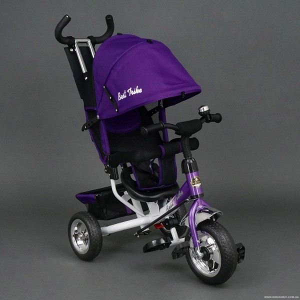 Велосипед трехколесный детский с ручкой Best Trike 6588 пена колеса фиолетовый изображение 2