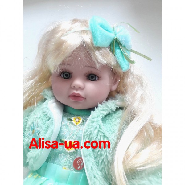 Говорящая кукла Маленькая Пани M 3682 RU салатовое платье изображение 1