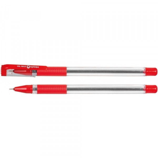 Ручка масляная Optima OIL MAXX Красный изображение 1
