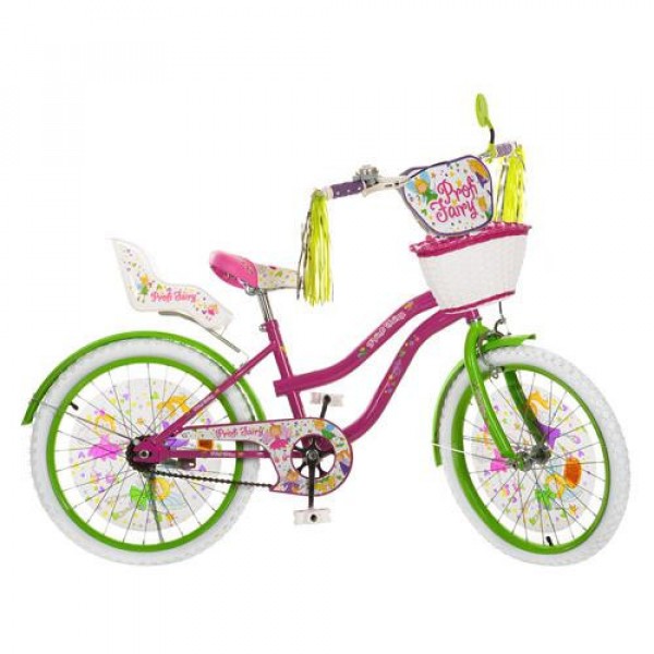 Велосипед Профи Фея 18 дюймов Profi Fairy двухколесный детский с белыми колесами изображение 1