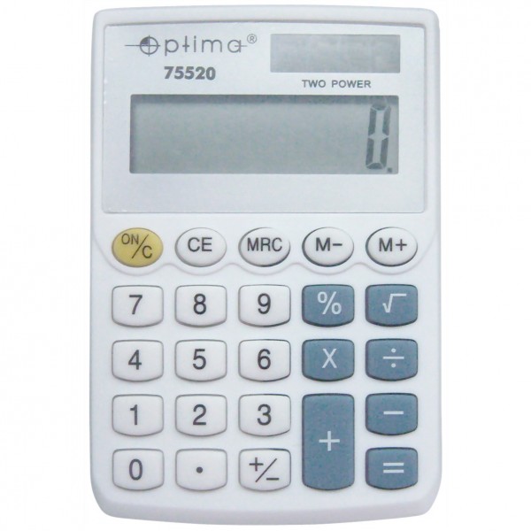Калькулятор карманный Optima 8 разрядный электронный 96*60*10мм О75520 изображение 1