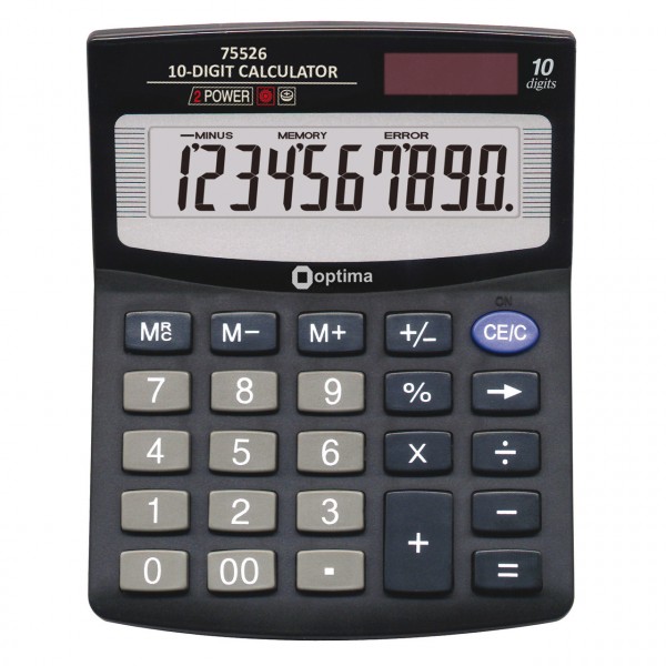 Калькулятор Optima 12 разрядный электронный 200*154*36мм О75525 изображение 1