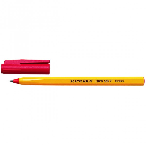 Ручка шариковая Schneider Tops F,  S150502, красная изображение 1