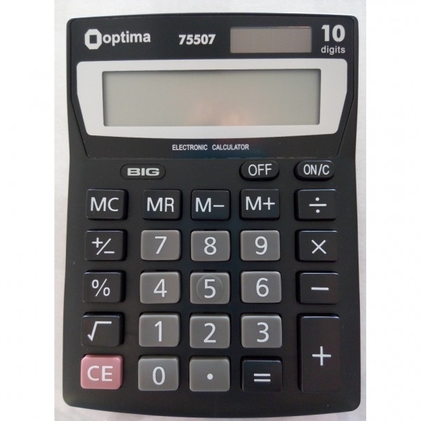 Калькулятор Optima 12 разрядный электронный 137*103*32мм О75507 изображение 2