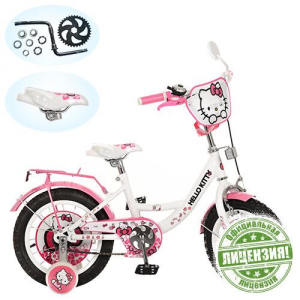 Велосипед Хеллоу Китти 12 дюймов Hello Kitty детский двухколесный изображение 3
