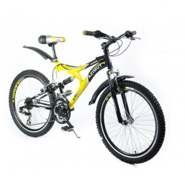 Азимут Бластер 24 дюйма ( Azimut Blaster 127 G ) - детский подростковый велосипед. двухподвес изображение 1