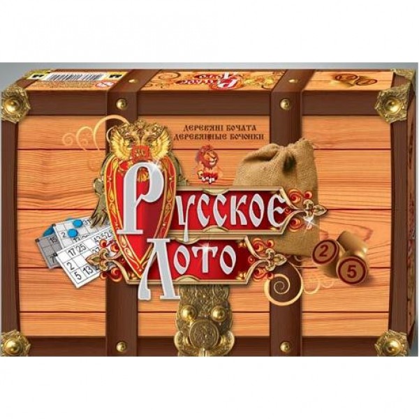 Настольная игра Русское лото с деревянными бочонками Danko Toys изображение 1