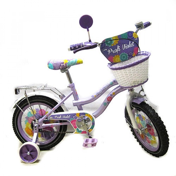 Велосипед Профи Виолет 18 дюймов Profi Violet велосипед для девочки двухколесный с корзинкой изображение 1