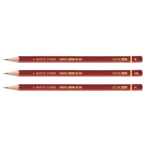 Набор карандашей разной твердости чернографитных Е11303 Economix изображение 1