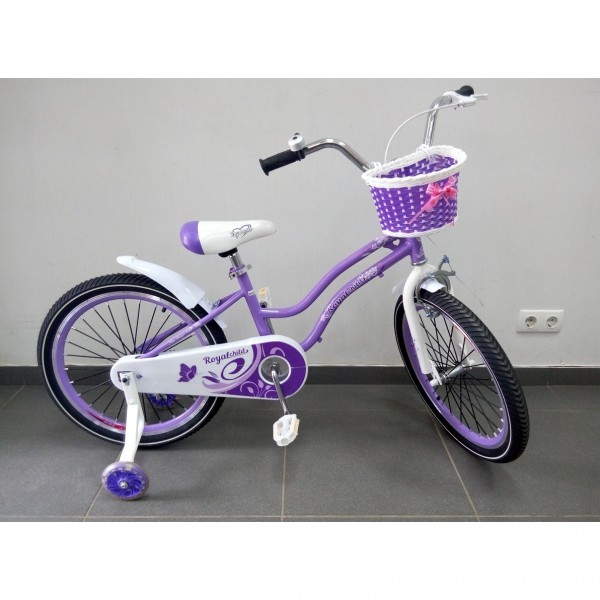 Детский велосипед Royal Child Girl 20 дюймов для девочки от 6 лет Роял Гелс. сиреневый изображение 2