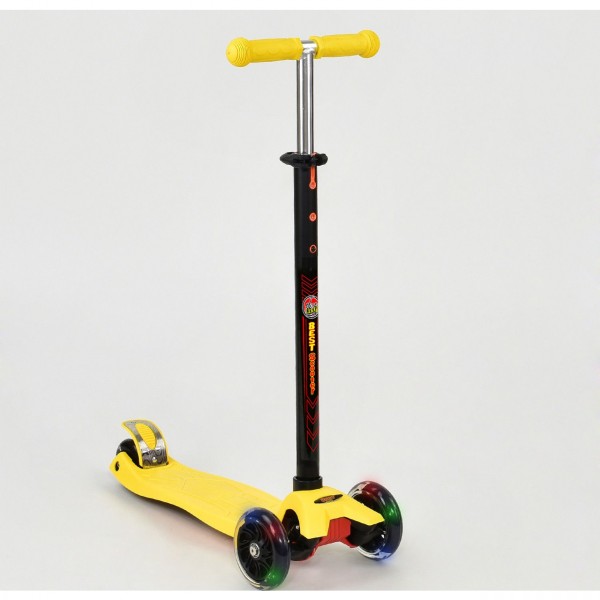 Самокат Бест Скутер 3 - 12 лет трехколесный детский Best Scooter 466-113 Желтый изображение 2