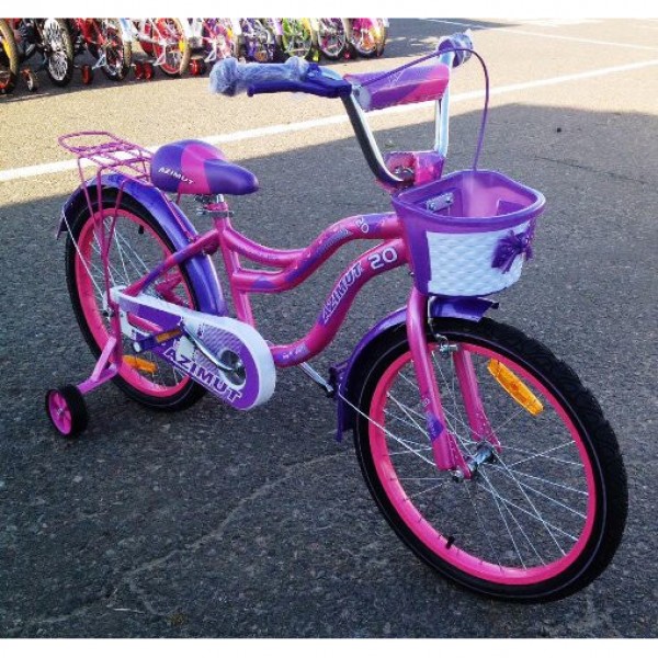 Детский велосипед Azimut Kiddy 16 дюймов для девочки от 4 лет до 7 лет розовый изображение 2