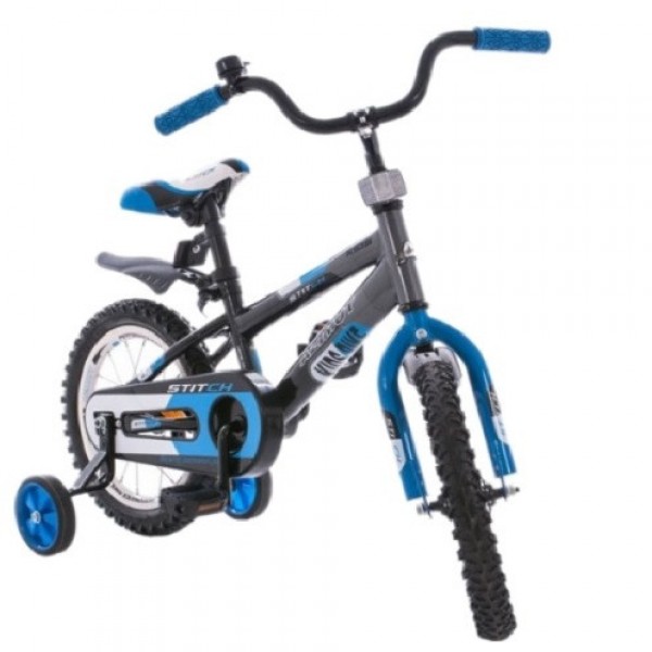 Азимут Стич детский двухколесный велосипед Azimut Stitch 20 дюймов 11.0, 40.0, Да, Azimut, синий изображение 1