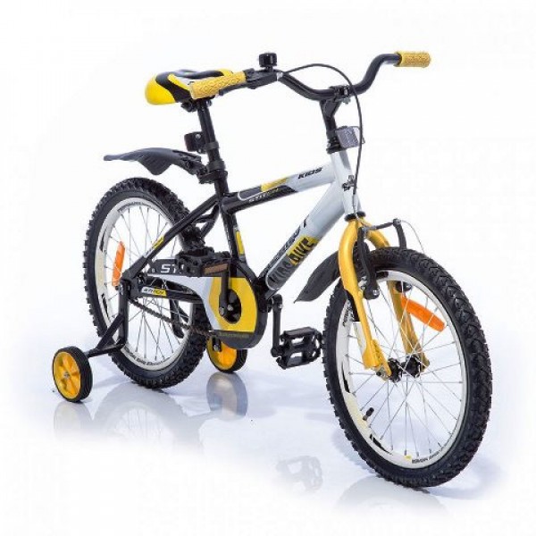 Азимут Стич детский двухколесный велосипед Azimut Stitch 20 дюймов 11.0, 40.0, Да, Azimut, желтый изображение 1