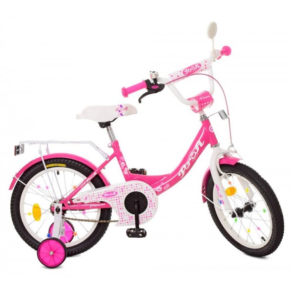 Детский велосипед  Profi Princess G1813 18 дюймов малиновый для девочек изображение 1