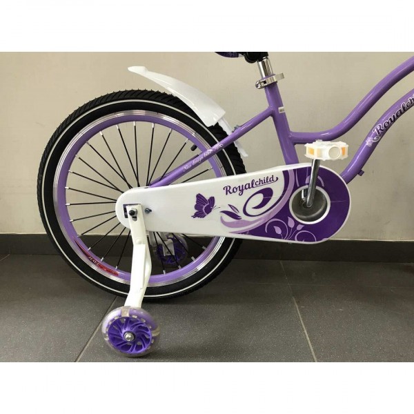 Детский велосипед Royal Child Girl 20 дюймов для девочки от 6 лет Роял Гелс. сиреневый изображение 3