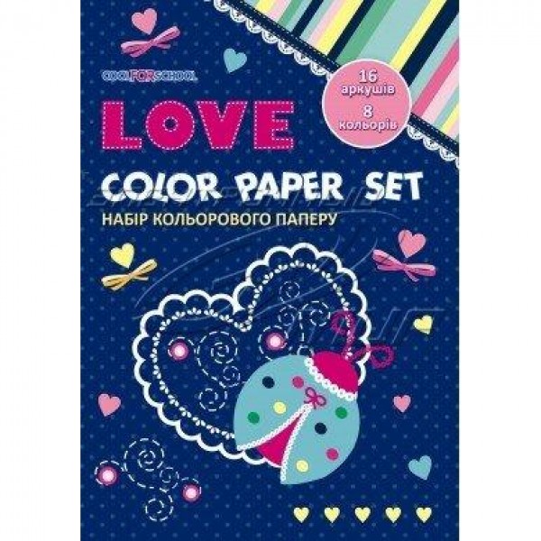 Цветная бумага А4,  16 листов, 8 цветов Cool For School изображение 4