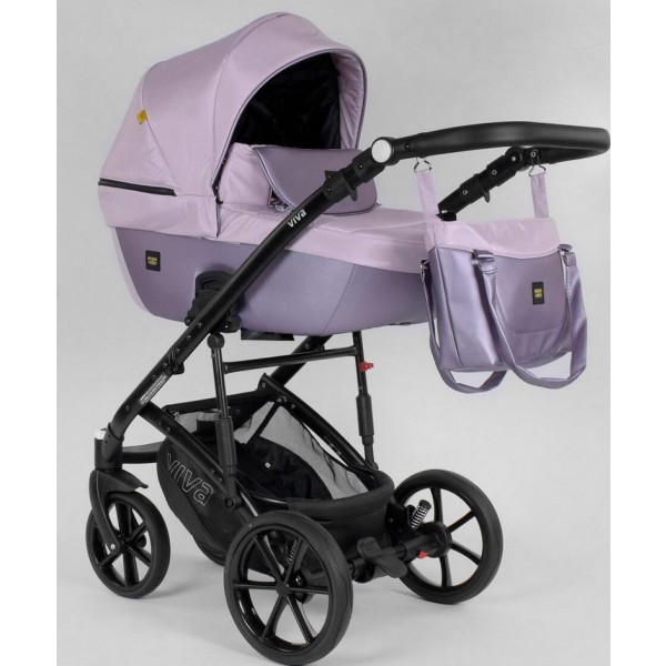 Детская коляска 2 в 1 Expander Viva V-41007 Pink эко-кожа изображение 2