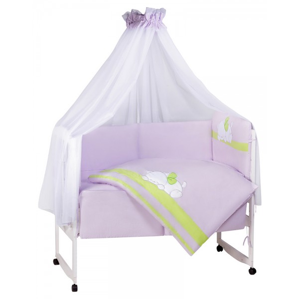 Детская постель Tuttolina Sleeping Cat (7 элементов) 65 светлосиреневый-салатовый  изображение 1