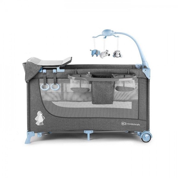 Кровать-манеж с пеленатором Kinderkraft Joy Blue  изображение 1