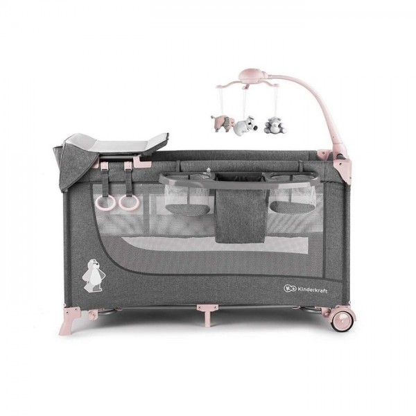 Кровать-манеж с пеленатором Kinderkraft Joy Pink  изображение 1