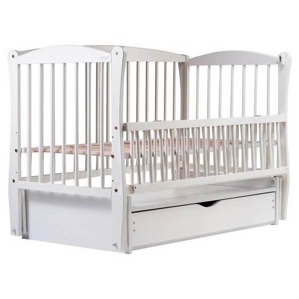 Кровать Babyroom Элит маятник, ящик, откидной бок DEMYO-5  бук белый изображение 4