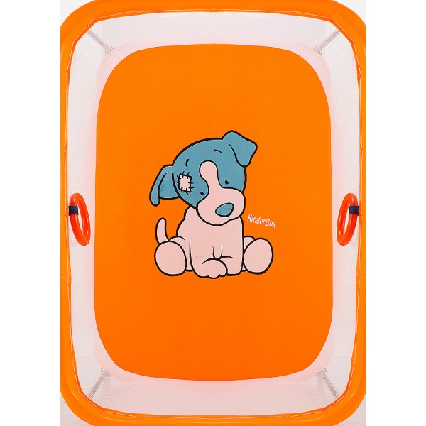 Манеж Qvatro LUX-02 мелкая сетка  оранжевый (dog) изображение 2