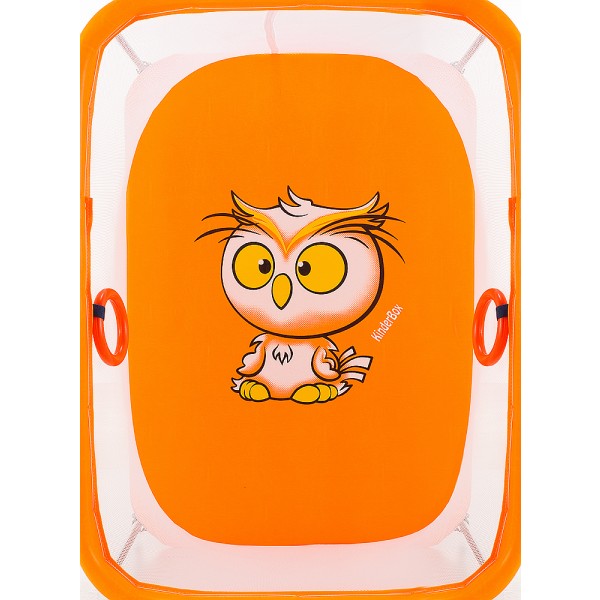 Манеж Qvatro LUX-02 мелкая сетка  оранжевый (owl) изображение 2
