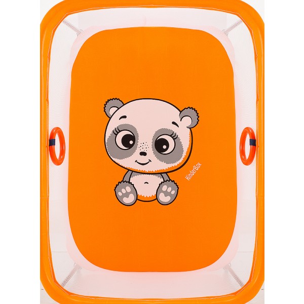 Манеж Qvatro LUX-02 мелкая сетка  оранжевый (panda) изображение 2