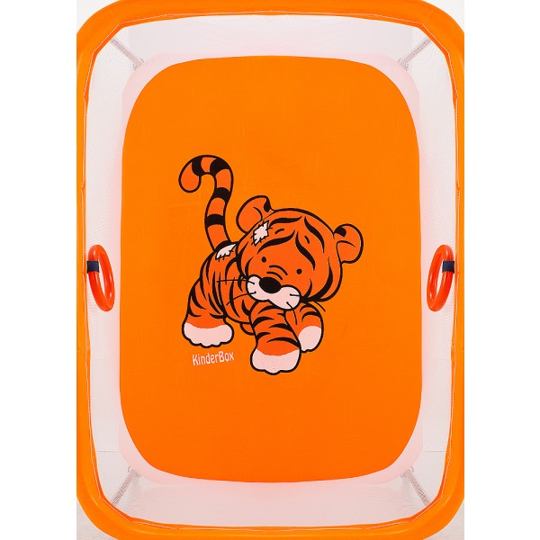 Манеж Qvatro LUX-02 мелкая сетка  оранжевый (tiger) изображение 2