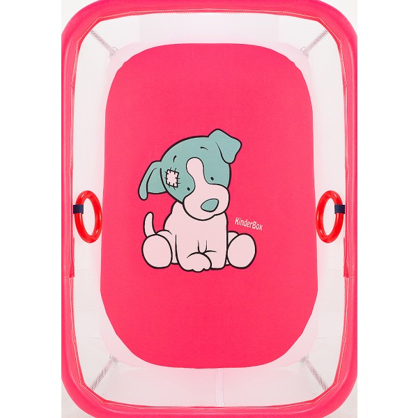 Манеж Qvatro Солнышко-02 мелкая сетка  розовый (dog) изображение 2