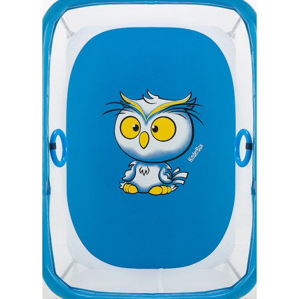 Манеж Qvatro Солнышко-02 мелкая сетка  синий (owl) изображение 2