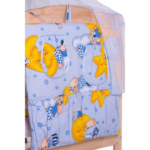 Детская постель Qvatro Gold RG-08 рисунок  голубая (мишки спят, месяц) изображение 3