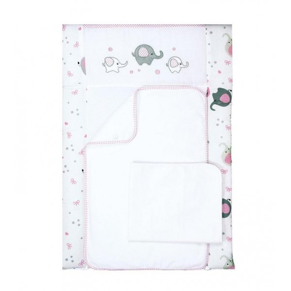 Пеленальный матрас Baby Veres Elephant pink 50*70 изображение 1