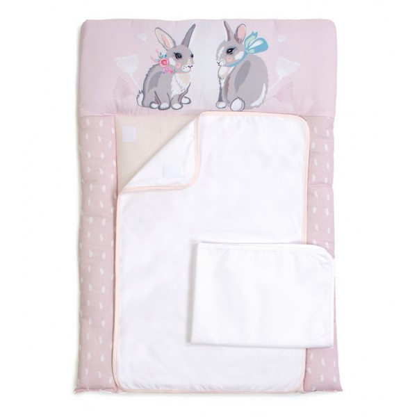 Пеленальный матрас Baby Veres pink bunny 50*70 изображение 1