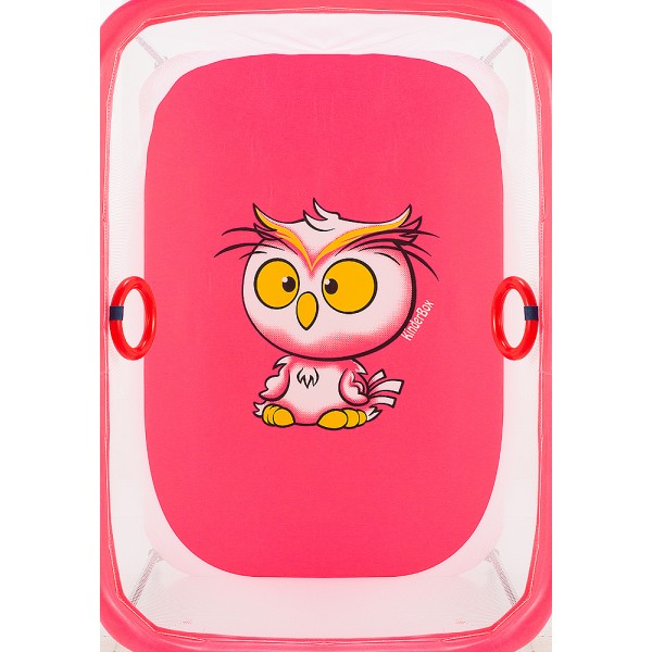 Манеж Qvatro LUX-02 мелкая сетка  розовый (owl) изображение 2