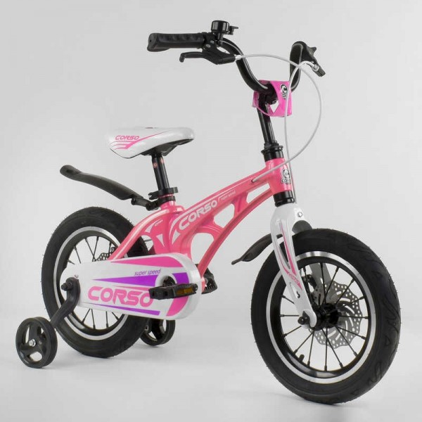 Велосипед детский Сorso Magnesium 14 дюймов усиленные спицы изображение 6