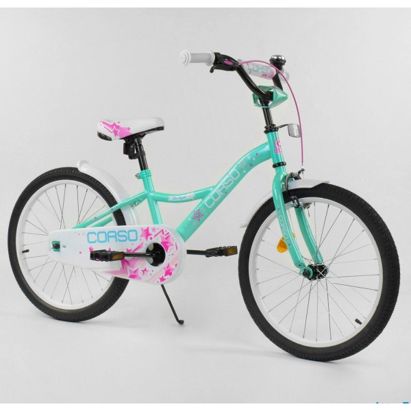 Велосипед детский Corso Classic 20 дюймов S-20281 бирюзовый изображение 1