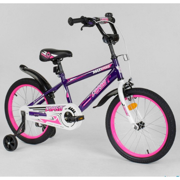 Велосипед детский Corso Aerodynamic EX-18 N 2203 18 дюймов фиолетовый изображение 1