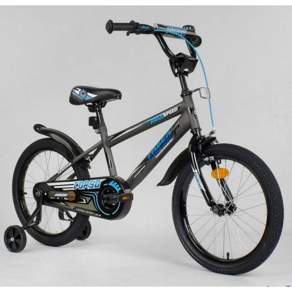 Велосипед детский Corso Aerodynamic EX-18 N 8712 18 дюймов графит изображение 1
