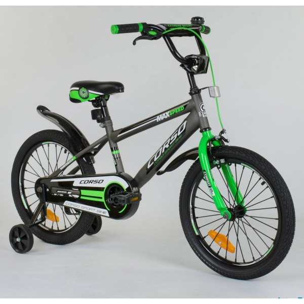Велосипед детский Corso Aerodynamic ST - 1015 18 дюймов зеленый изображение 1