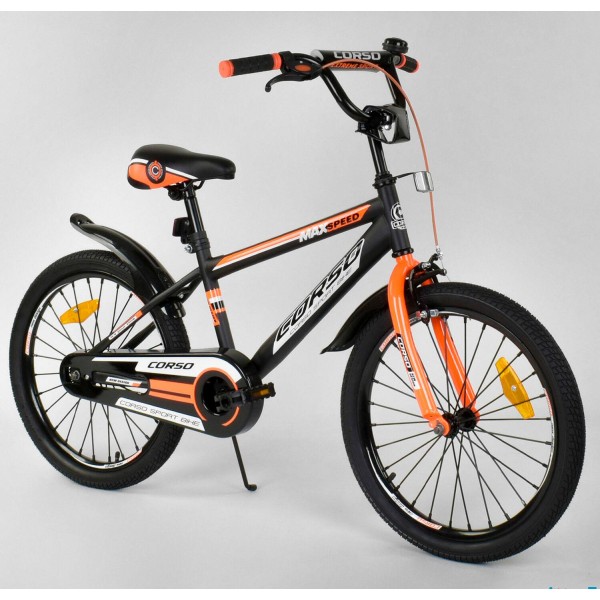 Велосипед детский Corso Aerodynamic ST-2904 20 дюймов черно-оранжевый изображение 1