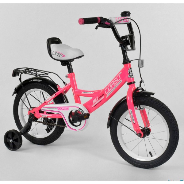 Велосипед детский Corso Classic 14 дюймов CL-14 D 0373 розовый изображение 1