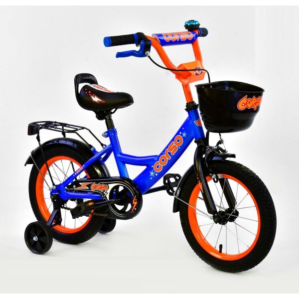 Велосипед детский Corso Classic 14 дюймов G-14054 синий электрик изображение 1
