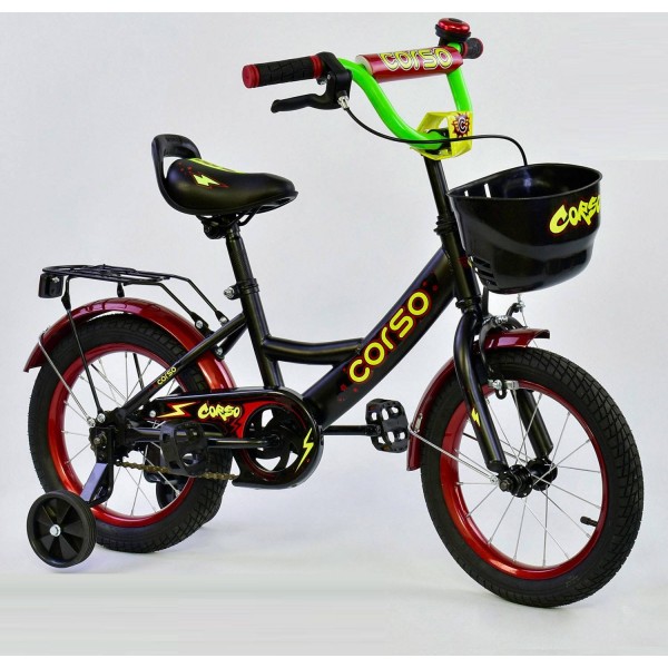 Велосипед детский Corso Classic 14 дюймов G-14370 черный изображение 1