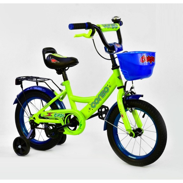 Велосипед детский Corso Classic 14 дюймов G-14840 салатовый изображение 1